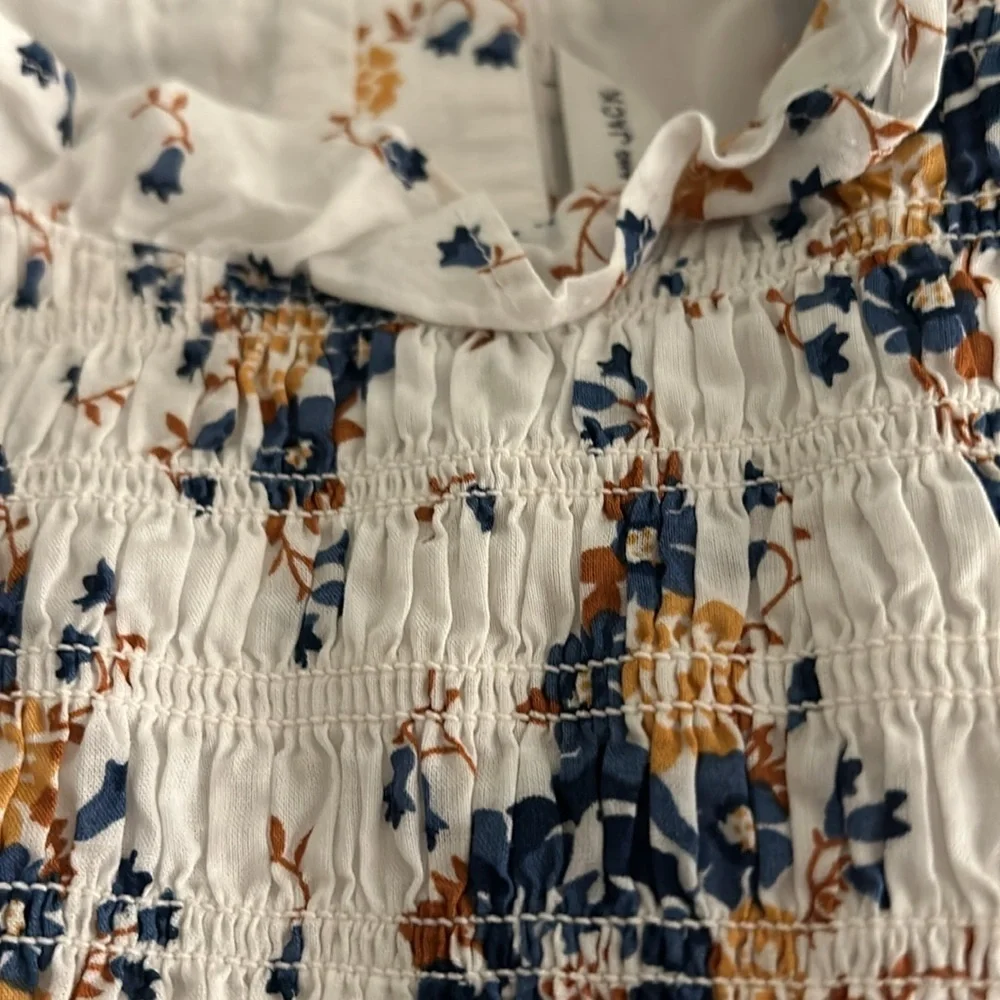 Janie and Jack Floral Smocked Flutter Sleeve Dress